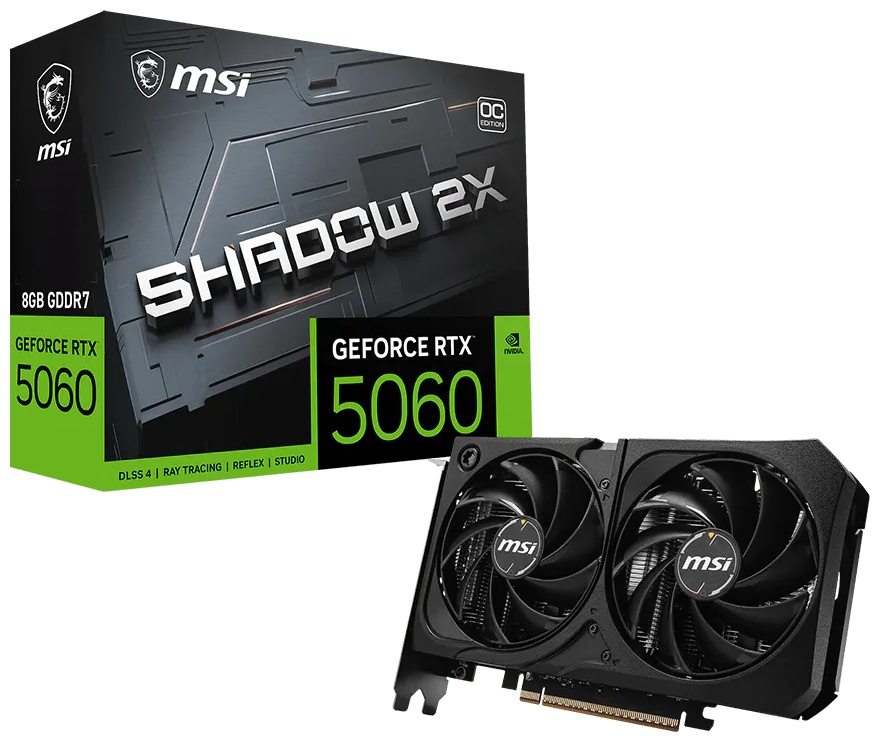 Видеокарта MSI GeForce RTX 5060 8G SHADOW 2X OC MAX 8 Гб