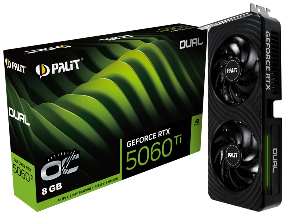 Видеокарта Palit RTX5060Ti DUAL OC 8G (NE7506TT19P1-GB2062D) 8 Гб