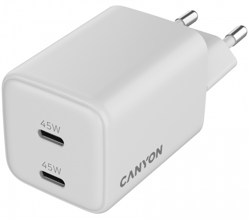 Зарядное устройство Canyon CU45CC USB Type-C 45 Вт белый