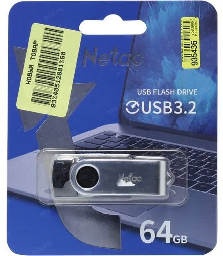 USB Flash карта Netac U505 USB3.2, NT03U505N-064G-32BK 64 Гб