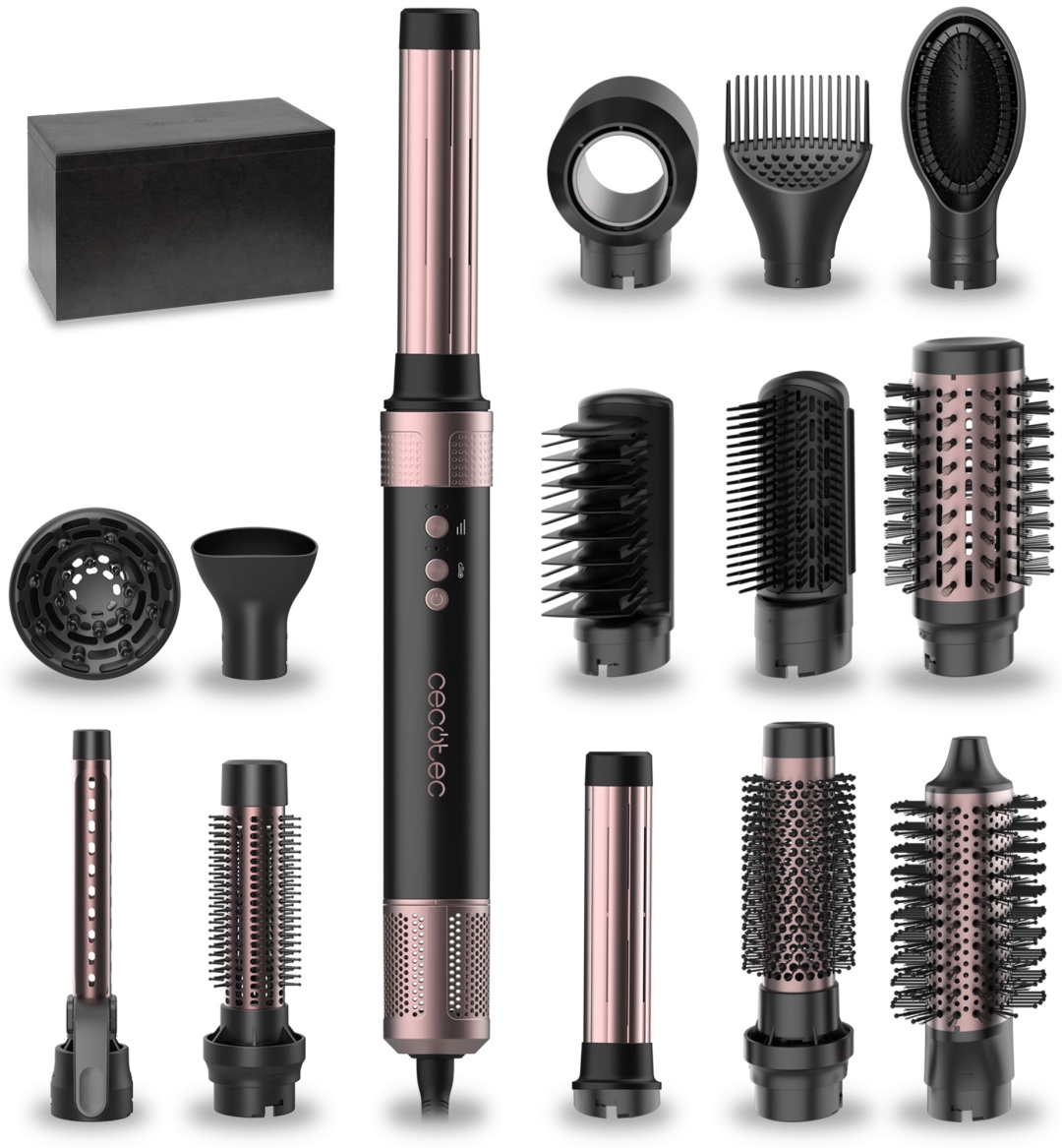 Cecotec CeramicCare AirGlam 14 в 1 стайлер черный