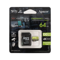 Карта памяти Apacer AP64GEDM1D05-R 64GB + адаптер SD