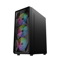 Корпус 1stPlayer FD3-BK-1F5M-3F5S, черный