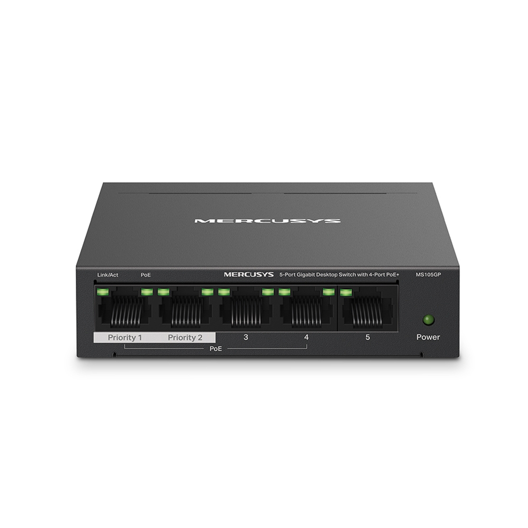 Коммутатор Mercusys MS105GP, черный