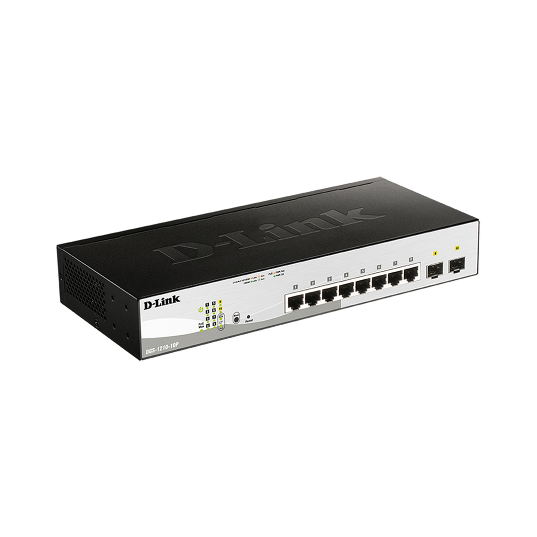Коммутатор D-Link DGS-1210-10P/F3A, черный