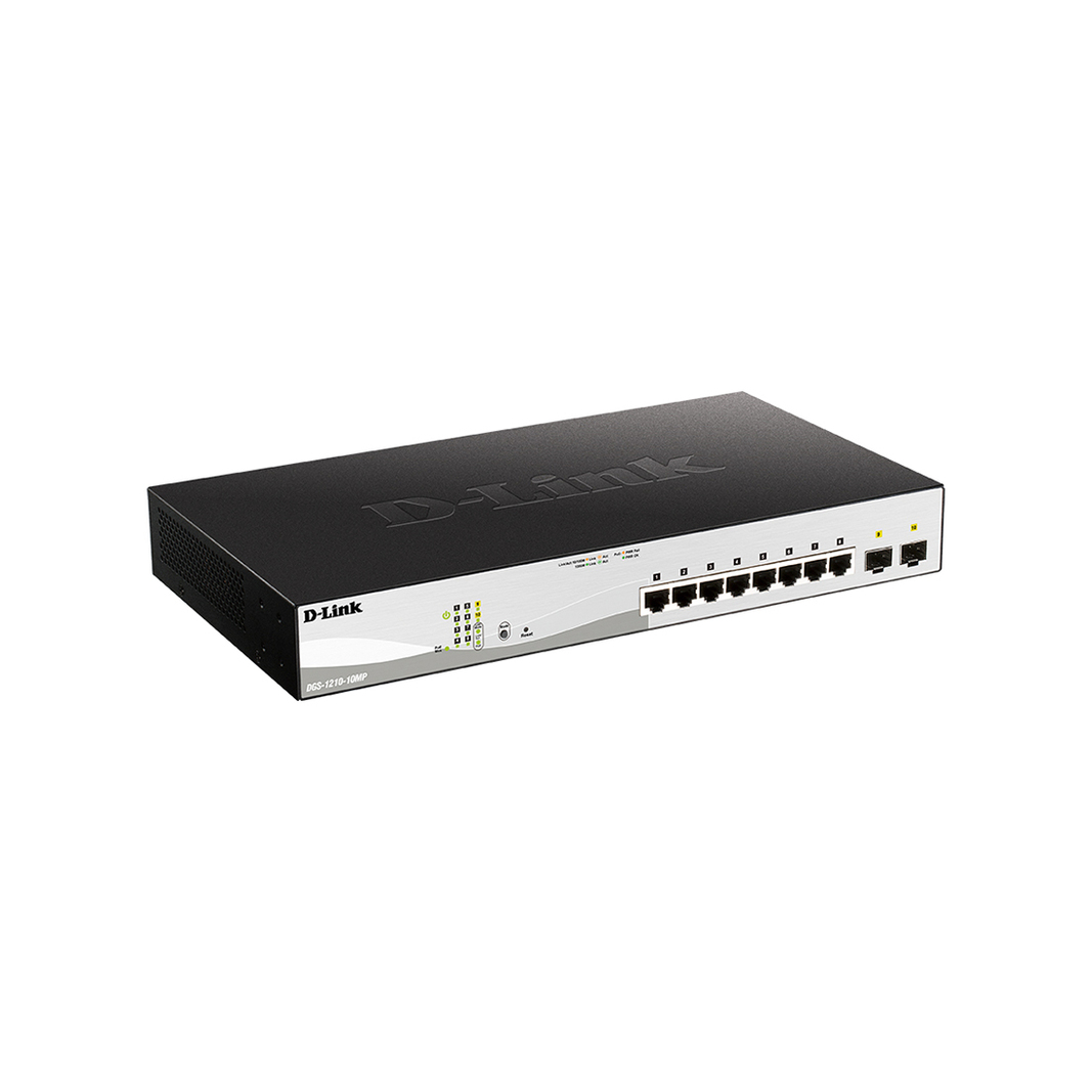 Коммутатор D-Link DGS-1210-10MP/F3A, черный