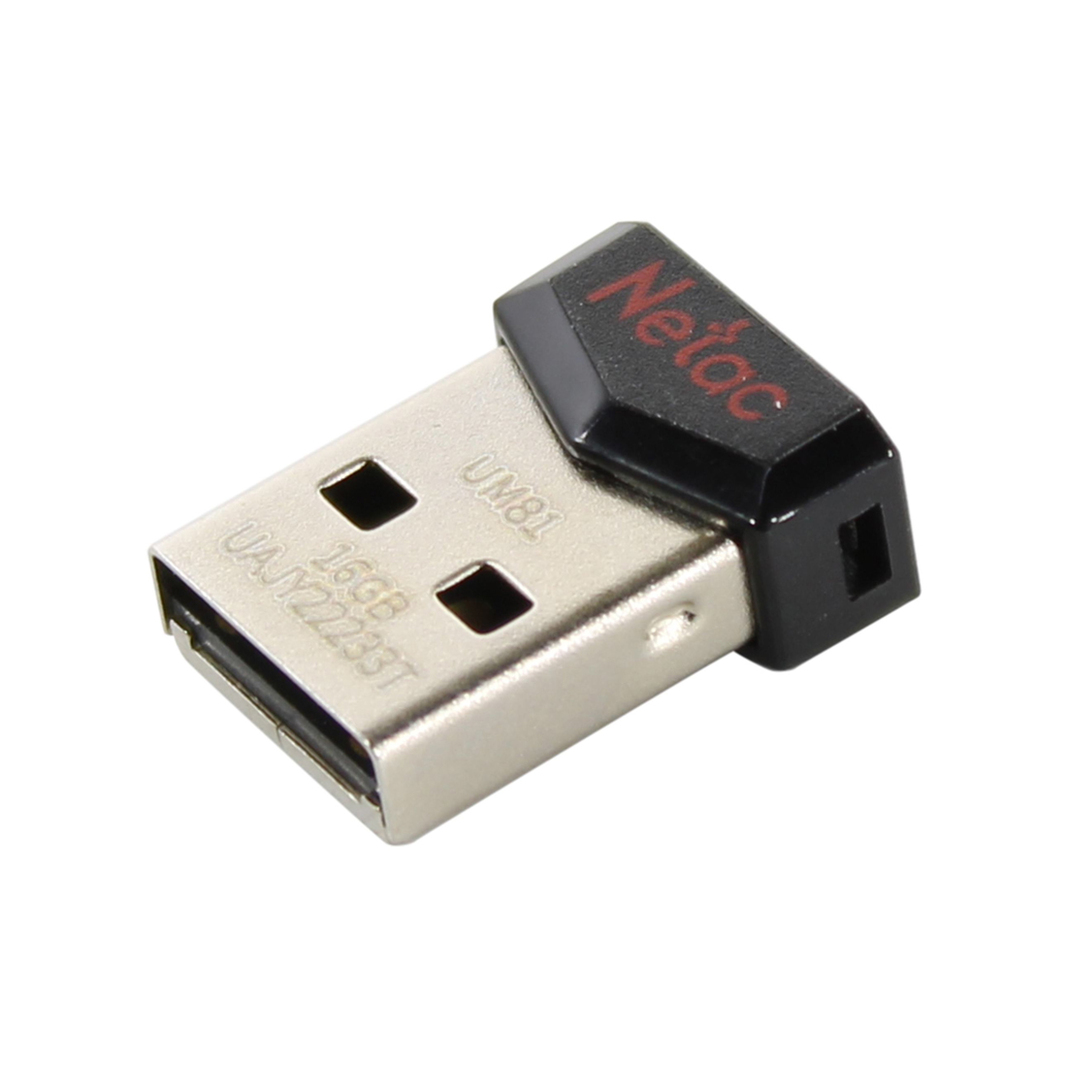 USB Flash карта Netac NT03UM81N-016G-20BK, 16GB, USB2.0 черная