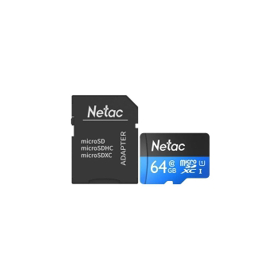 Карта памяти Netac NT02P500STN-064G-R 64GB + адаптер SD