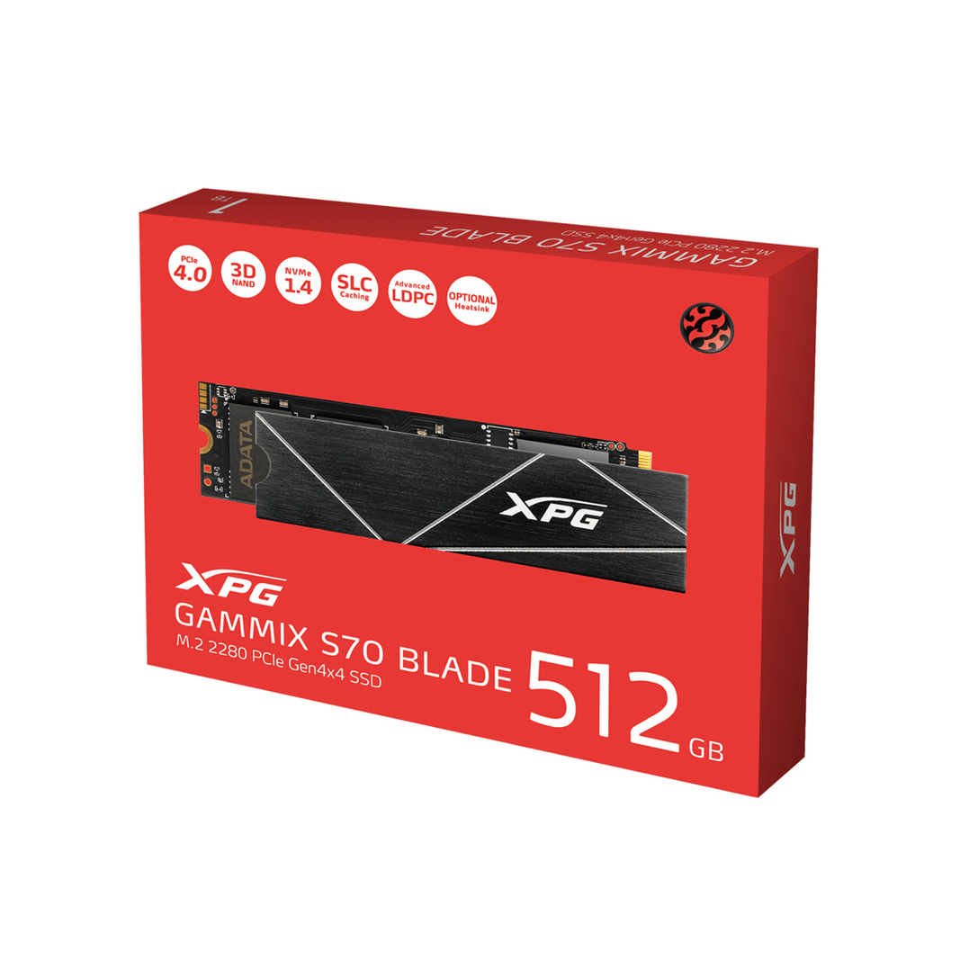 Твердотельный накопитель SSD Adata XPG Gammix S70 Blade M.2, 512Gb