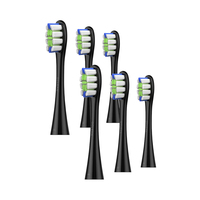 Насадка для электрической зубной щетки Oclean Plaque Control Brush Head P1C5 B06, черная, 6 шт