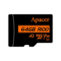 Карта памяти Apacer AP64GMCSX10U8-R 64GB + SD адаптер