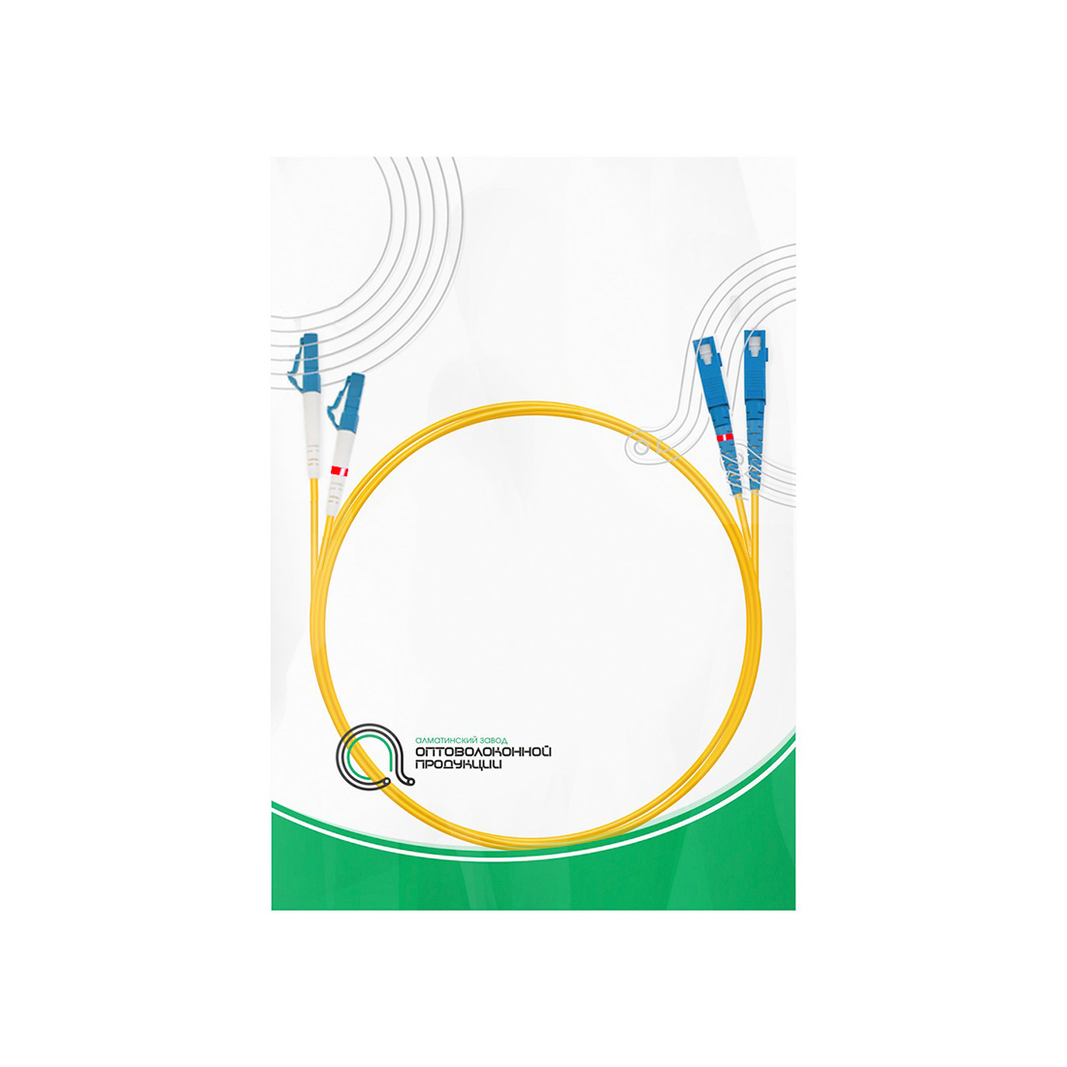 Патч-корд оптоволоконный Азоп Duplex SC/UPC-LC/UPC SM 9/125 3.0 мм, 1 м