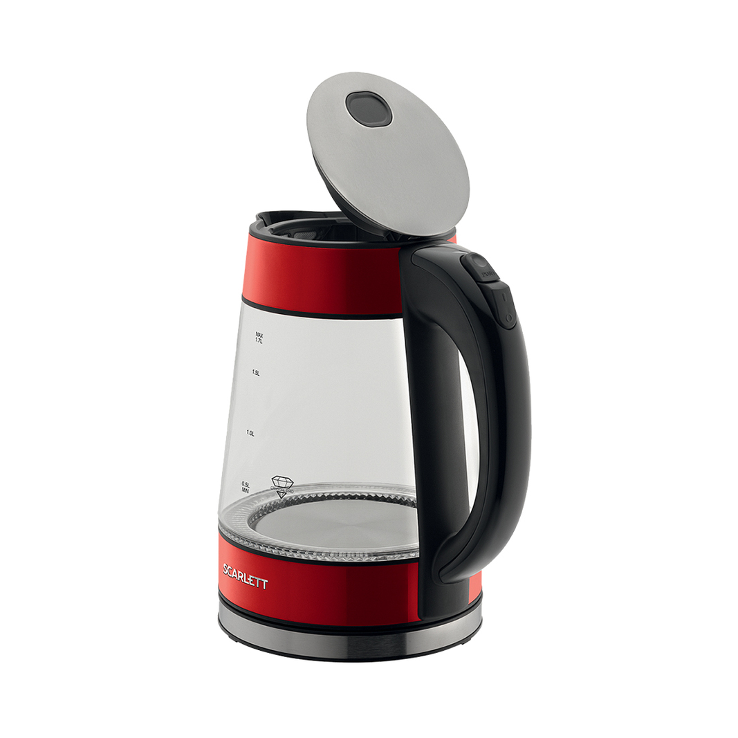 Электрический чайник Scarlett SC-EK27G79, 1.7 л, красно-черный