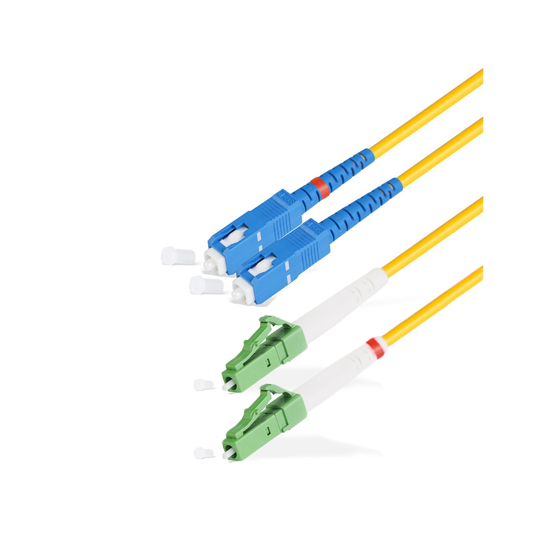 Патч-корд оптоволоконный Азоп Duplex SC/UPC-LC/APC SM 9/125 0.3 мм, 1 м