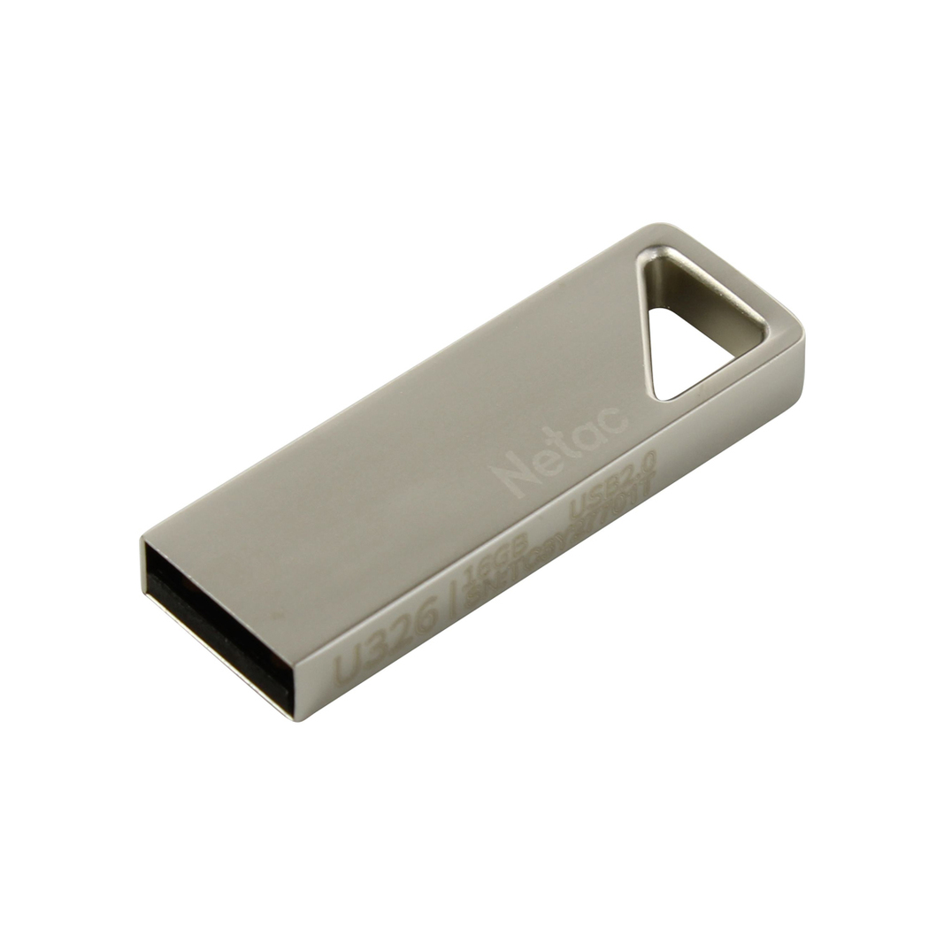 USB Flash карта Netac NT03U326N-016G-20PN, 16GB, USB2.0 серебристая