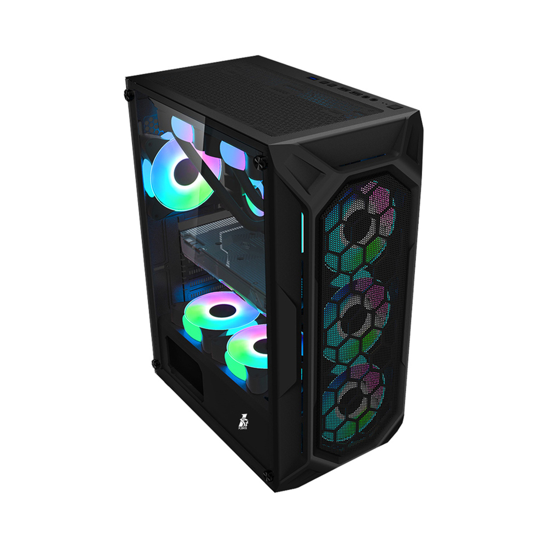 Корпус 1stPlayer Firebase X6-BK-4F2C3, черный