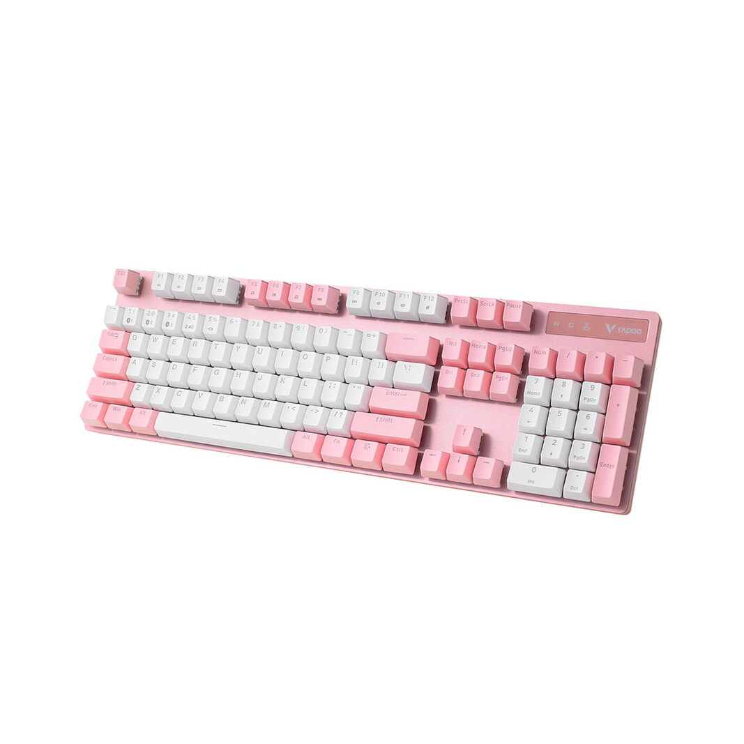 Клавиатура Rapoo V500PRO Wireless Pink, бело-розовая