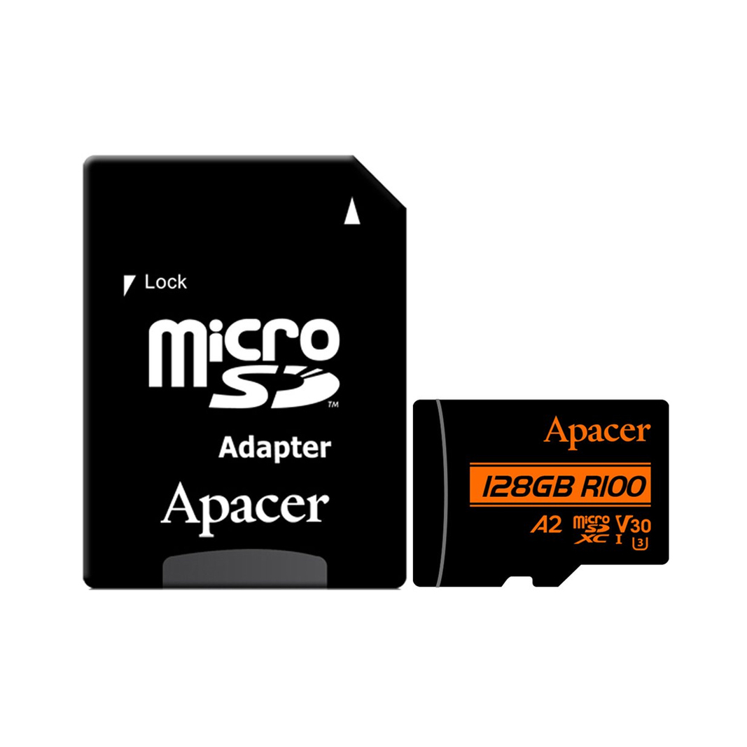 Карта памяти Apacer AP128GMCSX10U8-R 128GB + адаптер SD