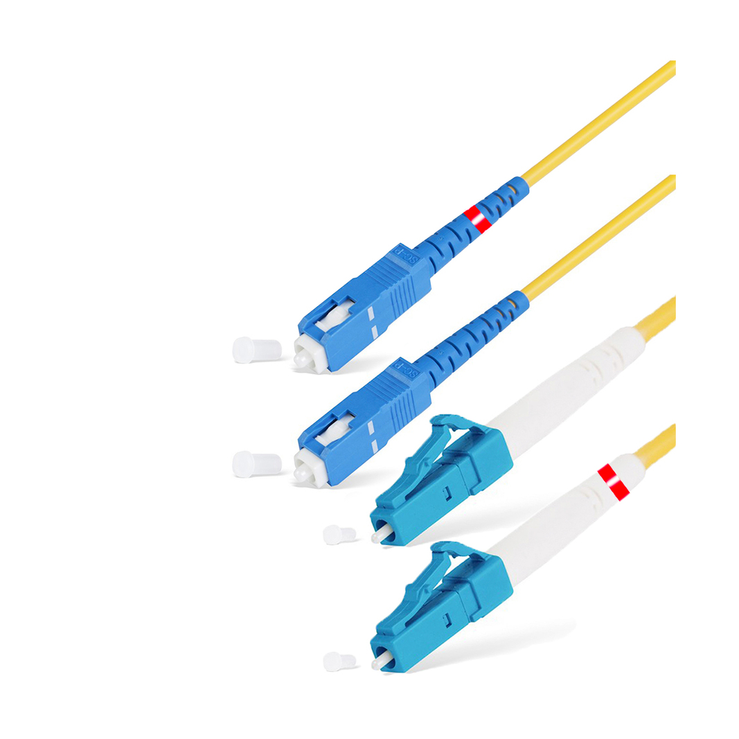 Патч-корд оптоволоконный Азоп Duplex SC/UPC-LC/UPC SM 9/125 3.0 мм, 1 м