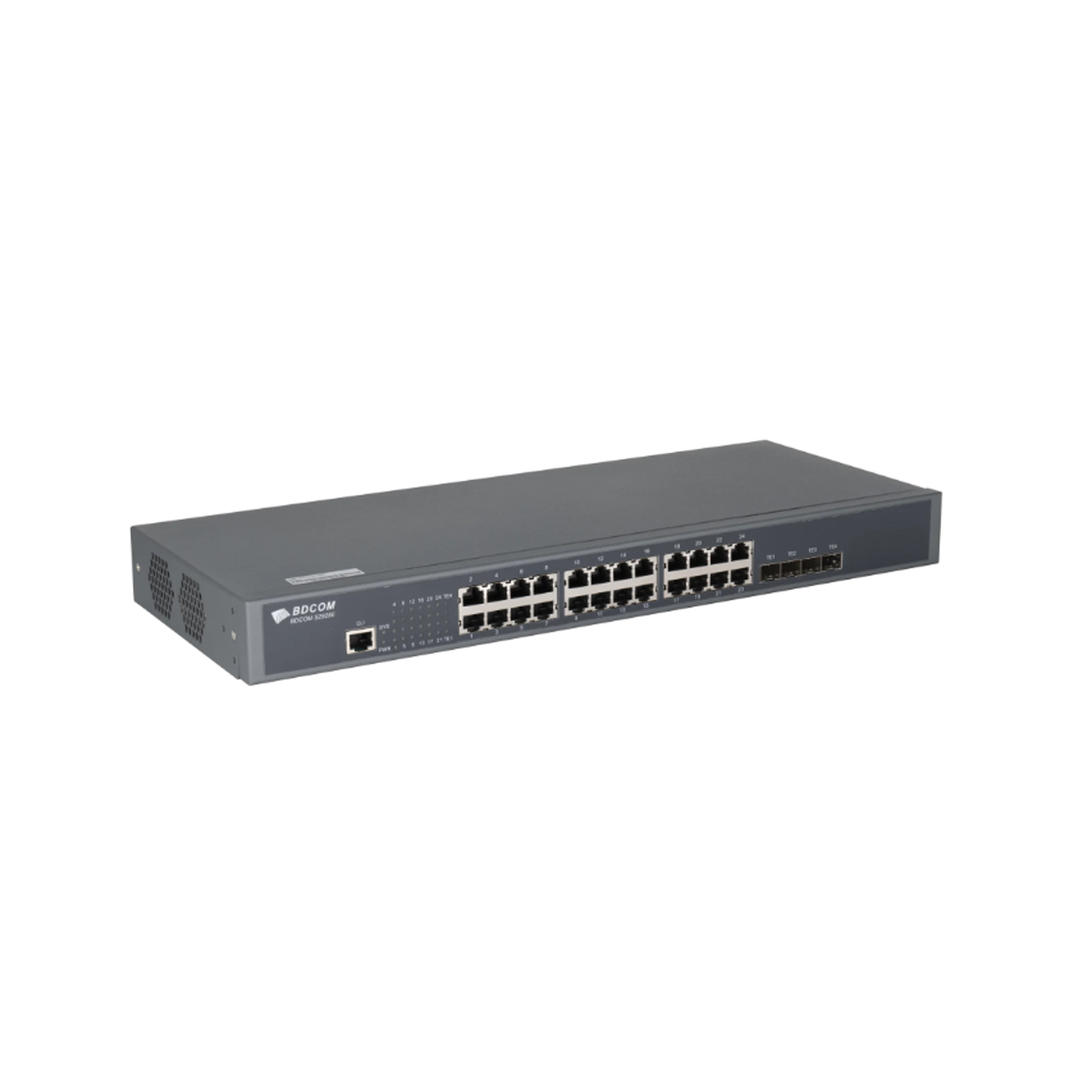 Коммутатор Bdcom S2900-24T4X, черный