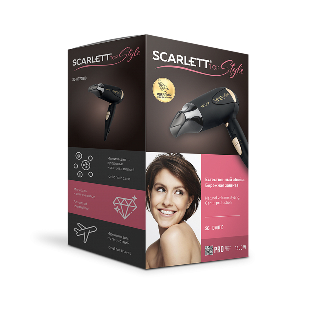 Фен Scarlett SC-HD70IT10, черный
