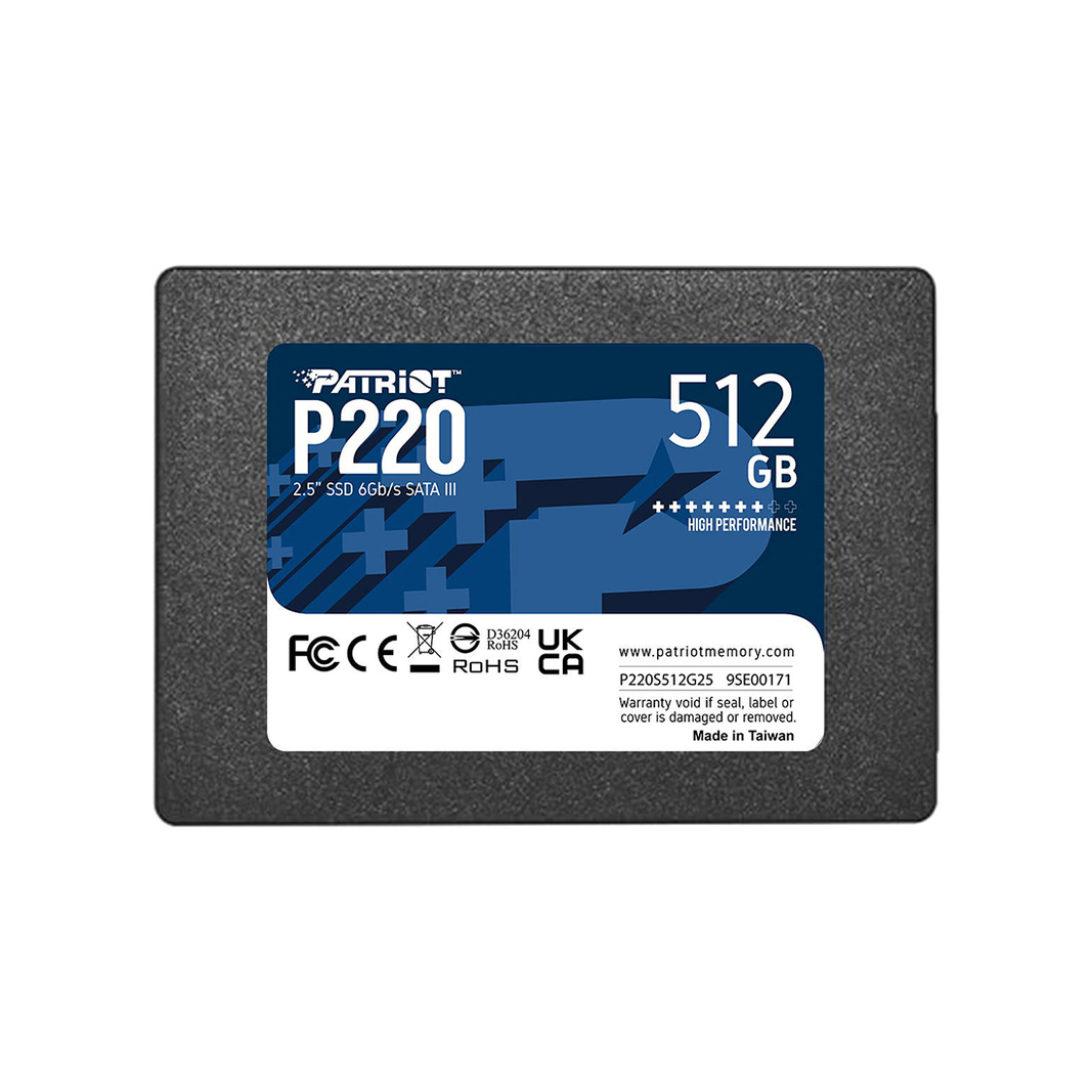 Твердотельный накопитель SSD Patriot P220 P220S512G25, 512Gb