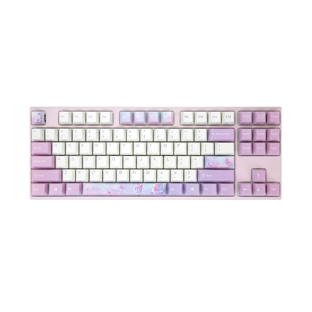 Клавиатура Varmilo Dreams on Board VEM87 EC Sakura V2 Switch, бело-розовая