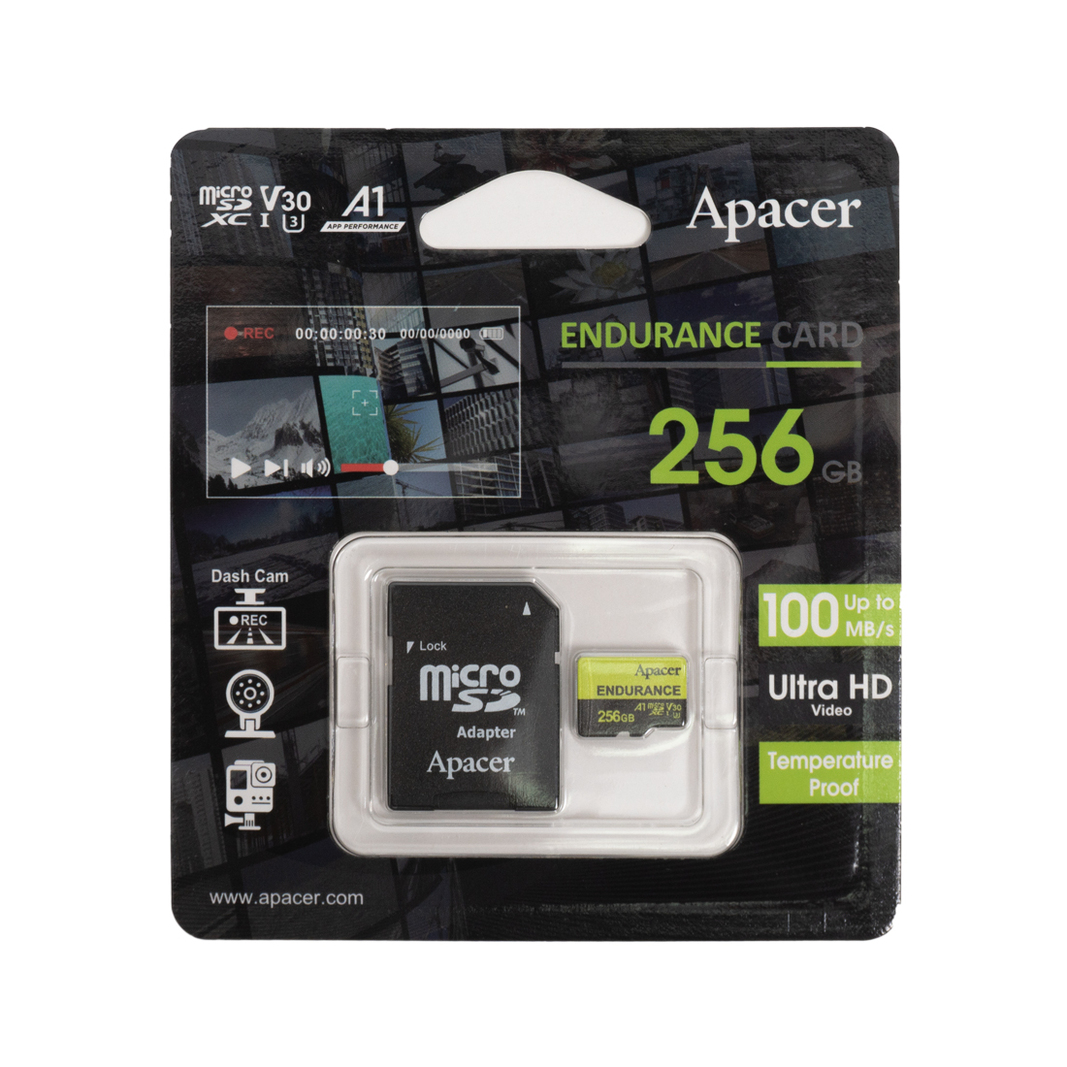 Карта памяти Apacer AP256GEDM1D05-R 256GB + адаптер SD