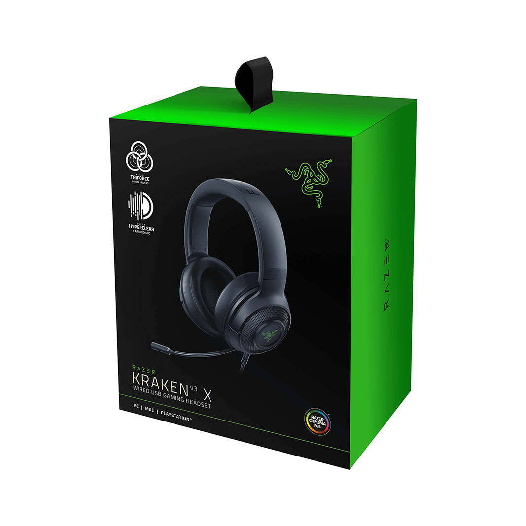 Гарнитура игровая Razer Kraken V3 X USB, черная