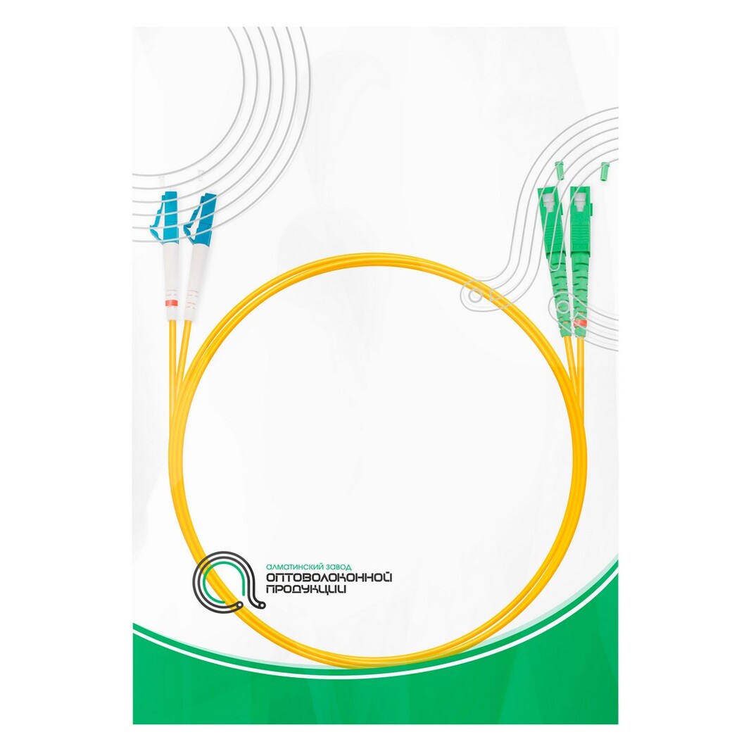 Патч-корд оптоволоконный Азоп Duplex SC/APC-LC/UPC SM 9/125 3.0 мм, 1 м