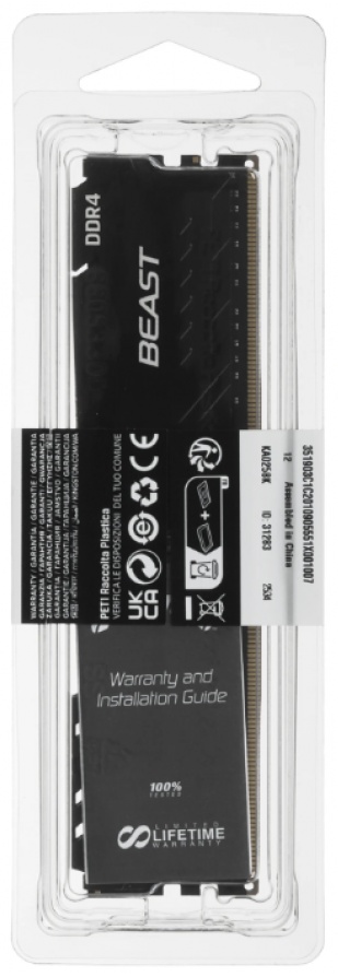 Оперативная память Kingston FURY Beast Black (KF432C16BB/8WP) 8 Гб