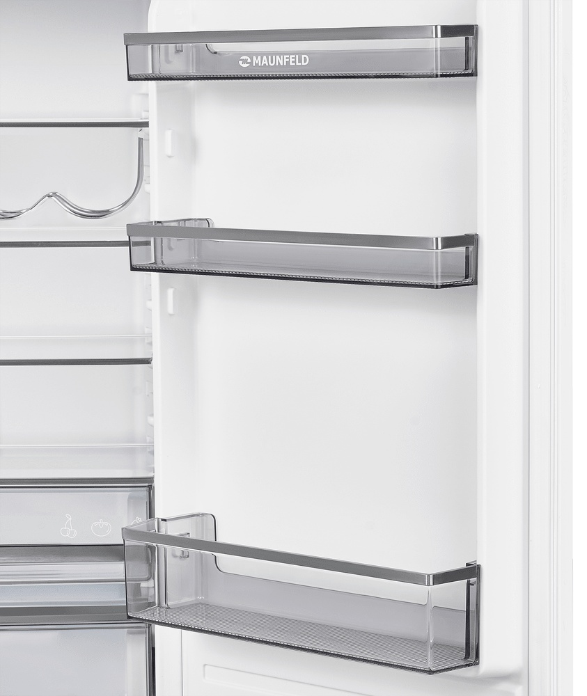 Холодильник MAUNFELD MBL177SWGR Inverter белый