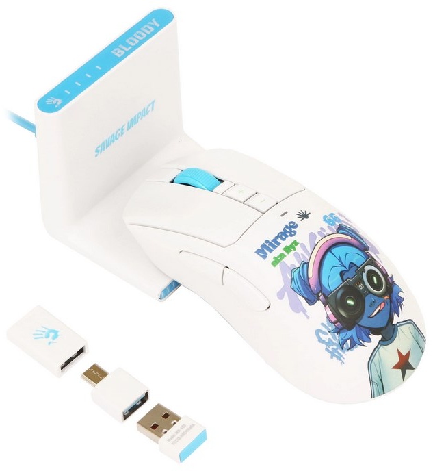 Мышь A4Tech R73 Ultra Duo Nyx Mirage белый