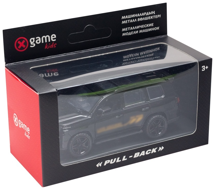 Металлическая машинка X-Game 91080B 45288, пластиковая, черная