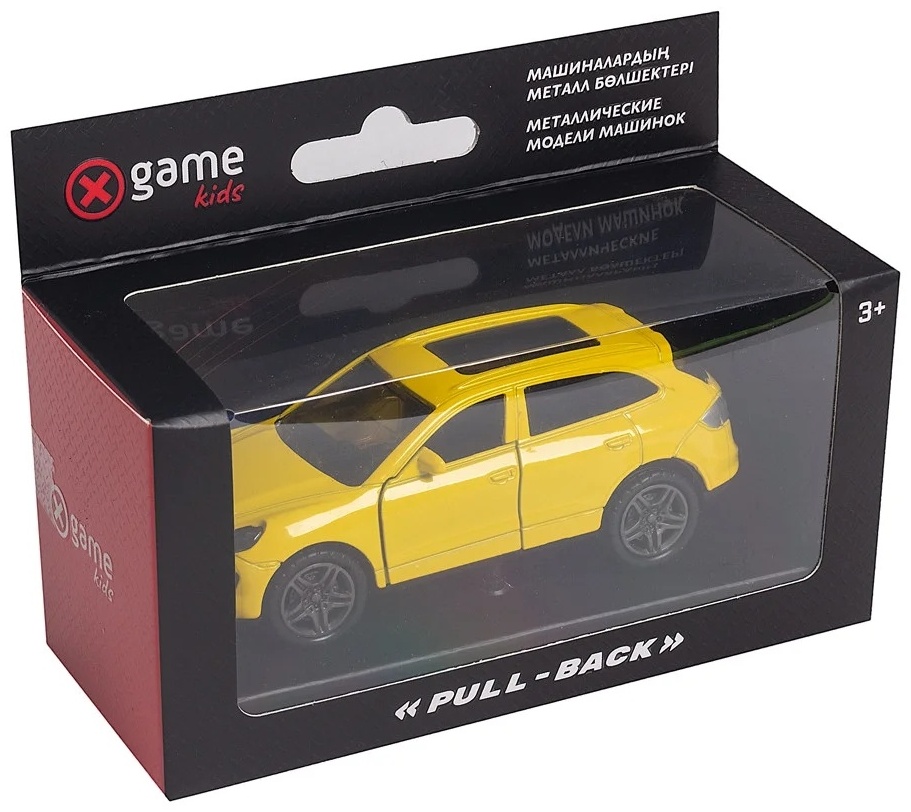 Металлическая машинка X-Game Pull-Back 64480Y, желтая