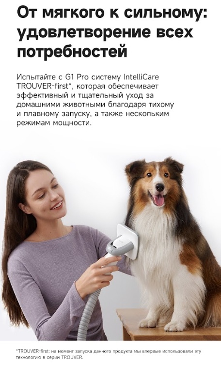 DREAME Trouver Pet Grooming Vacuum Kit G1 Pro (CH2) белый