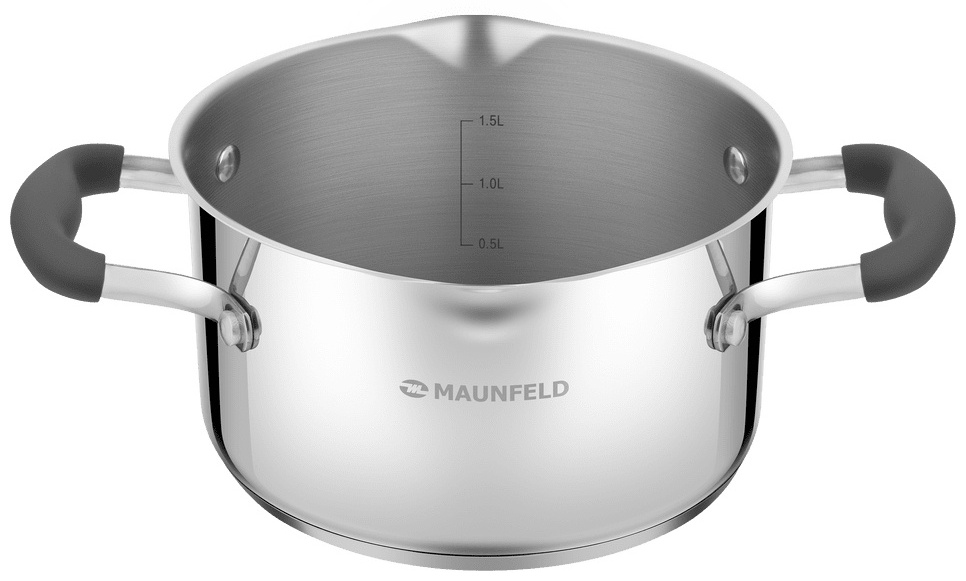 MAUNFELD кастрюля MCS22S08GR нержавеющая сталь 2.2 л