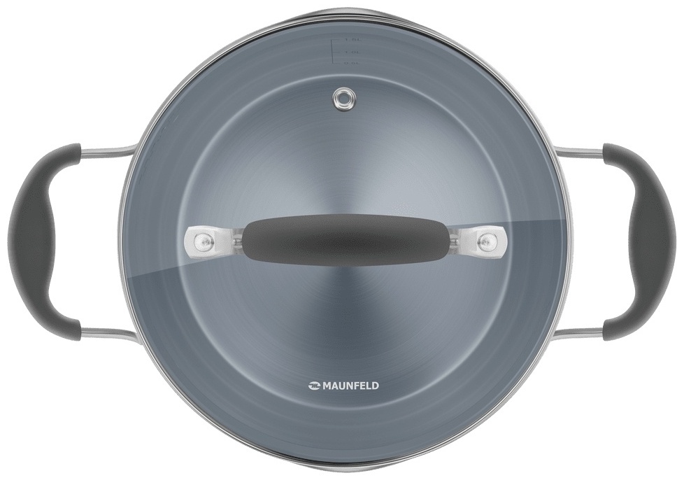 MAUNFELD кастрюля MCS22S08GR нержавеющая сталь 2.2 л