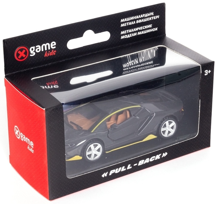 Металлическая машинка X-Game 43740B, черная