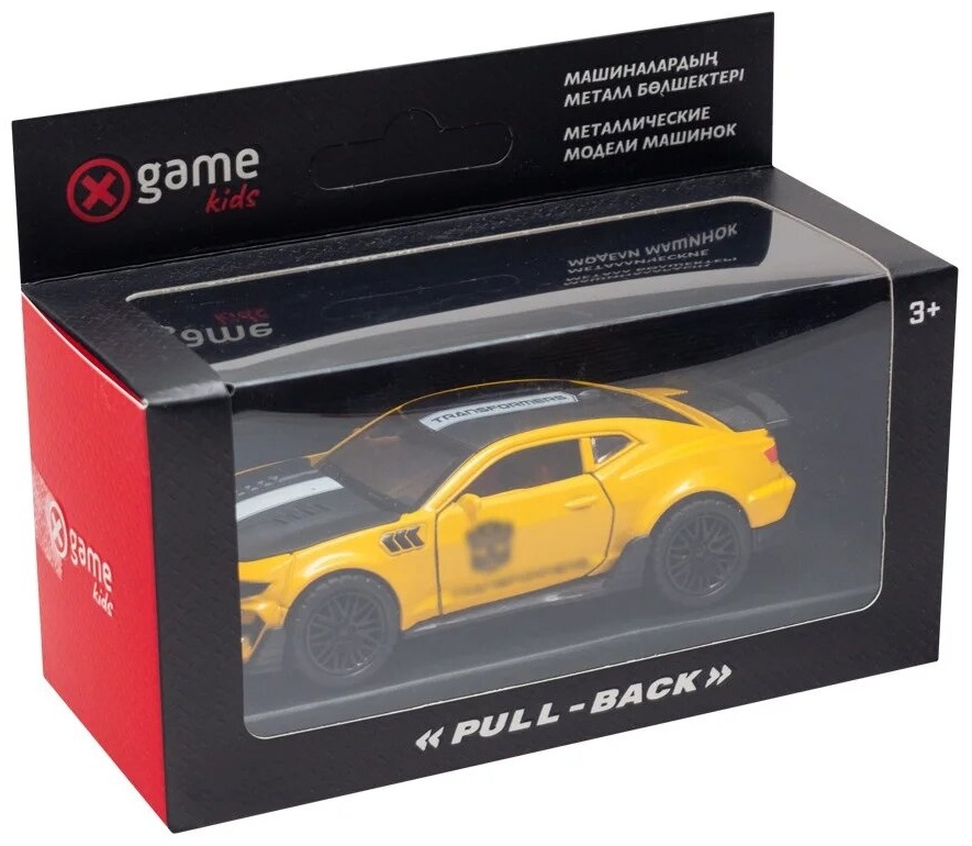 Машинка X Game kids Pull back 89600Y, желтая