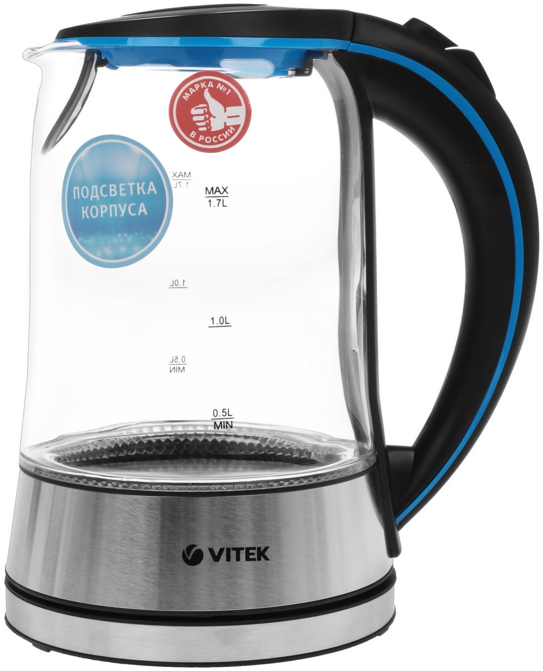 Электрочайник Vitek VT-7028 серебристый