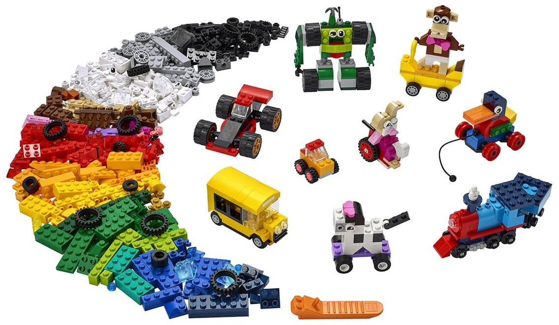 LEGO Кубики и колёса 11014, деталей 653 шт