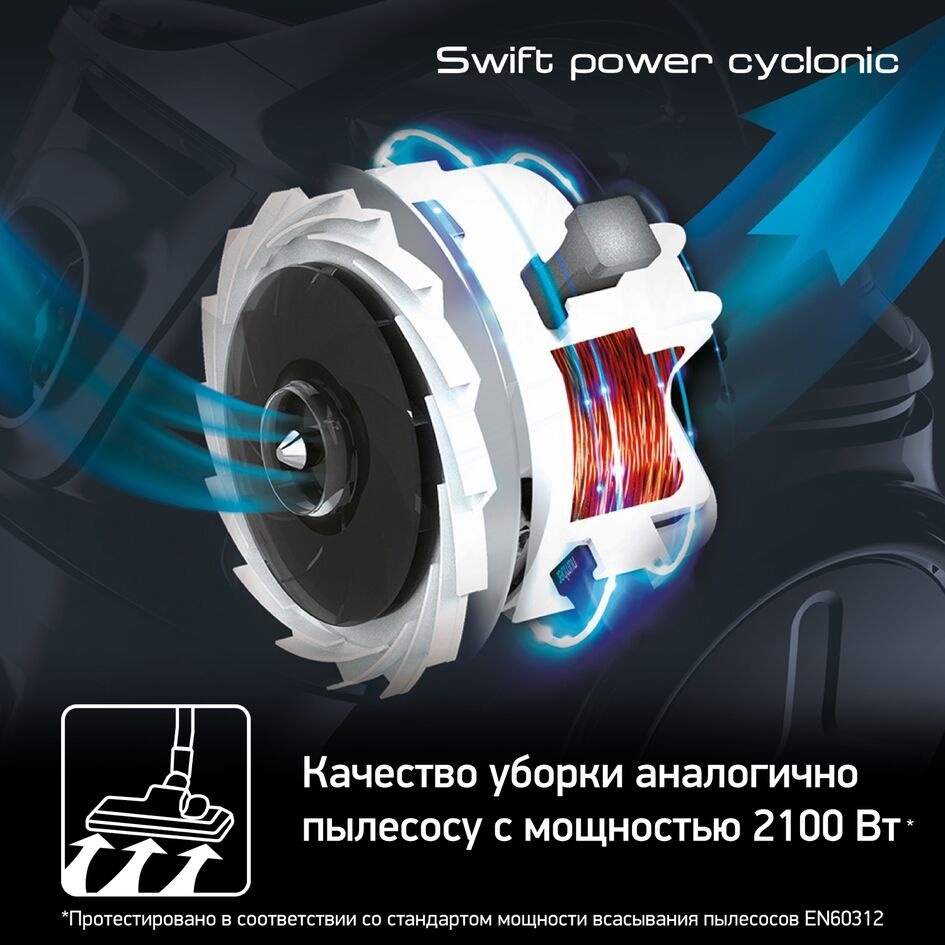 Tefal Swift Power Cyclonic TW2947EA белый