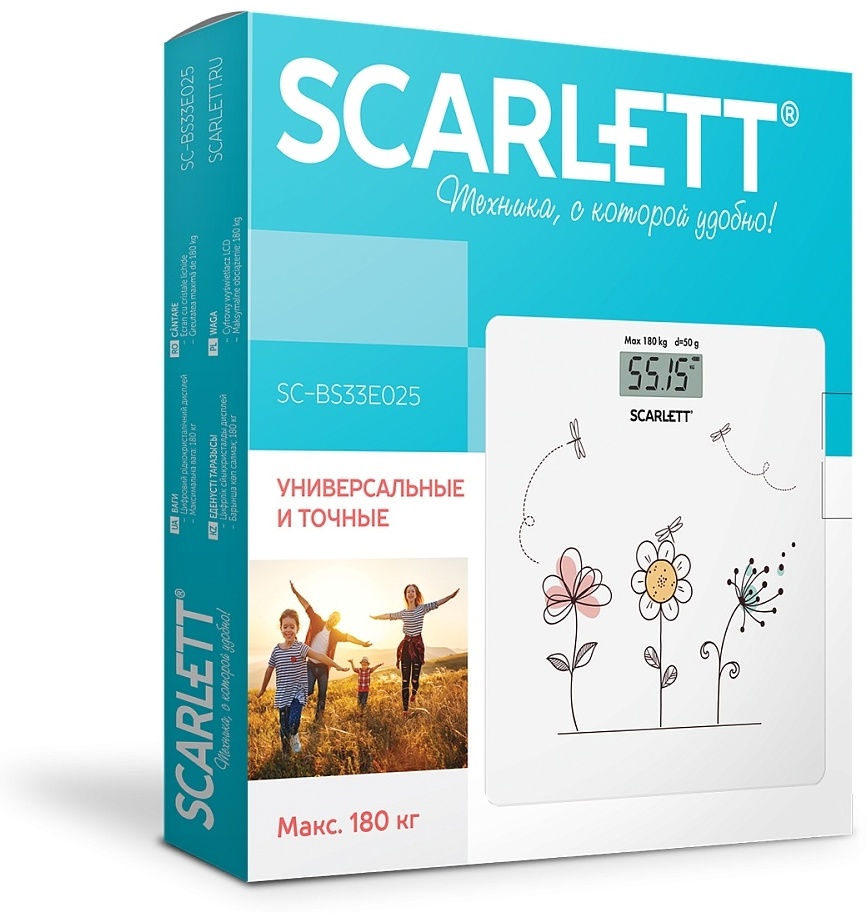 Scarlett электронные SC-BS33E025 до 180 кг