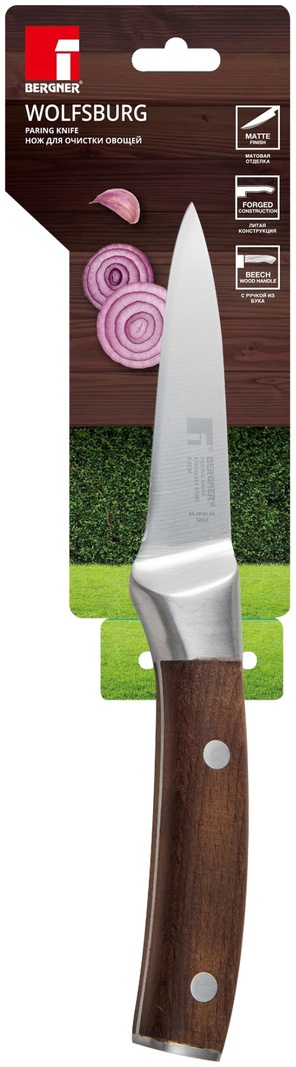 Нож универсальный Bergner BG-39165-BR, лезвие: сталь 1 шт