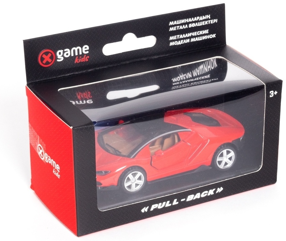 Металлическая машинка X-Game 43740R, красная