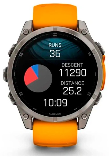 Garmin Fenix 8 47 мм серый-оранжевый