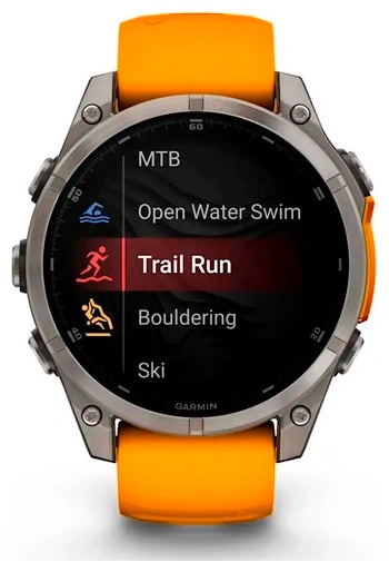 Garmin Fenix 8 47 мм серый-оранжевый