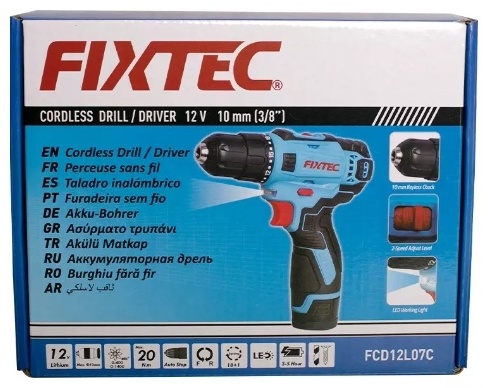 FIXTEC шуруповерт FCD12L07