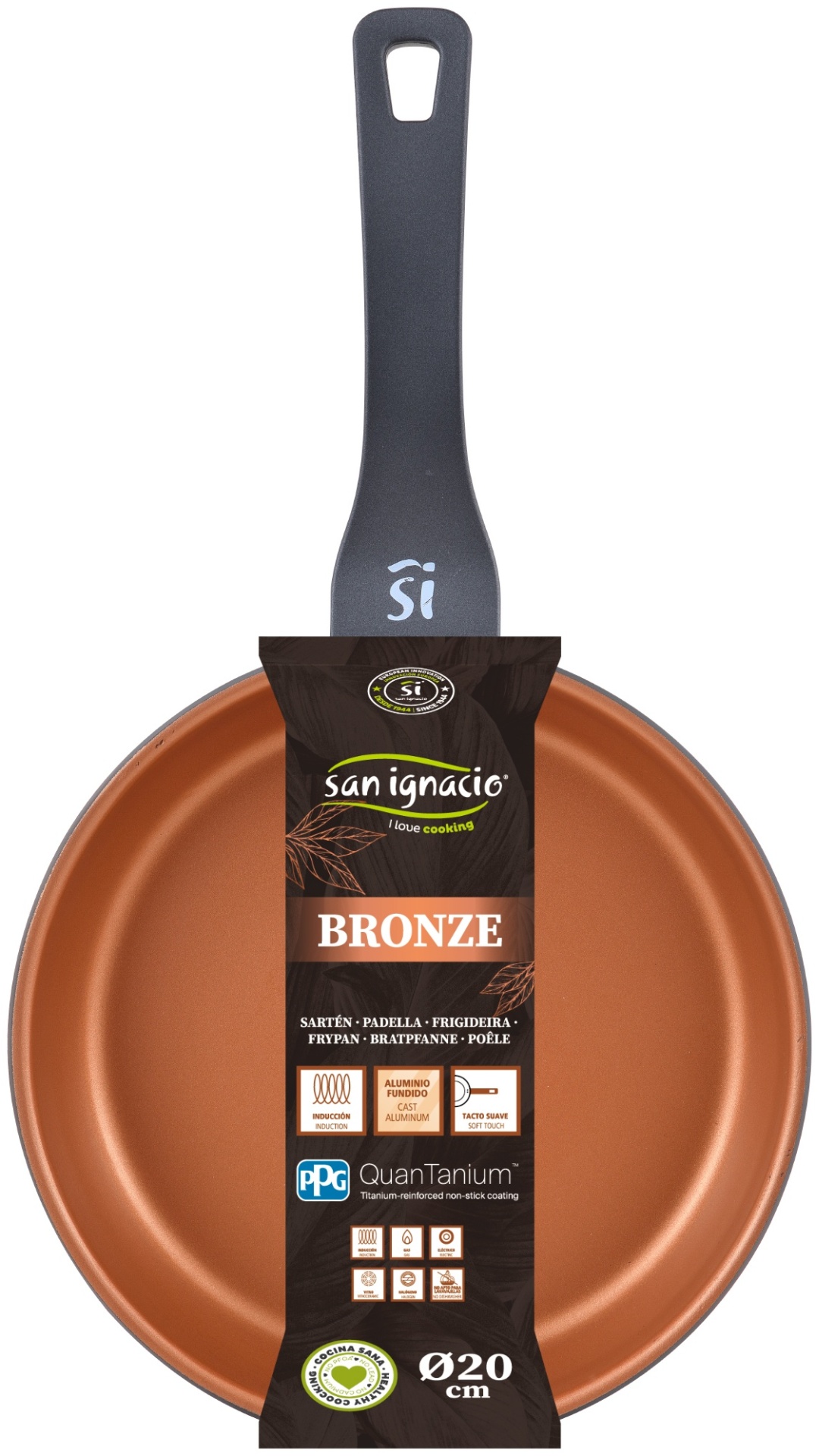 Сковорода универсальная Bergner Bronze SG-6605 20 см, алюминий